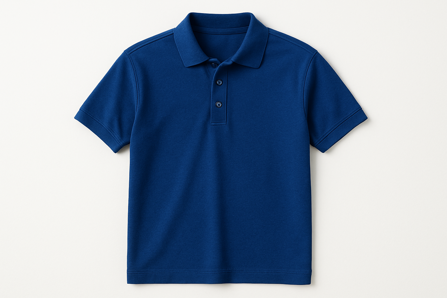 polo blue shirt on white background