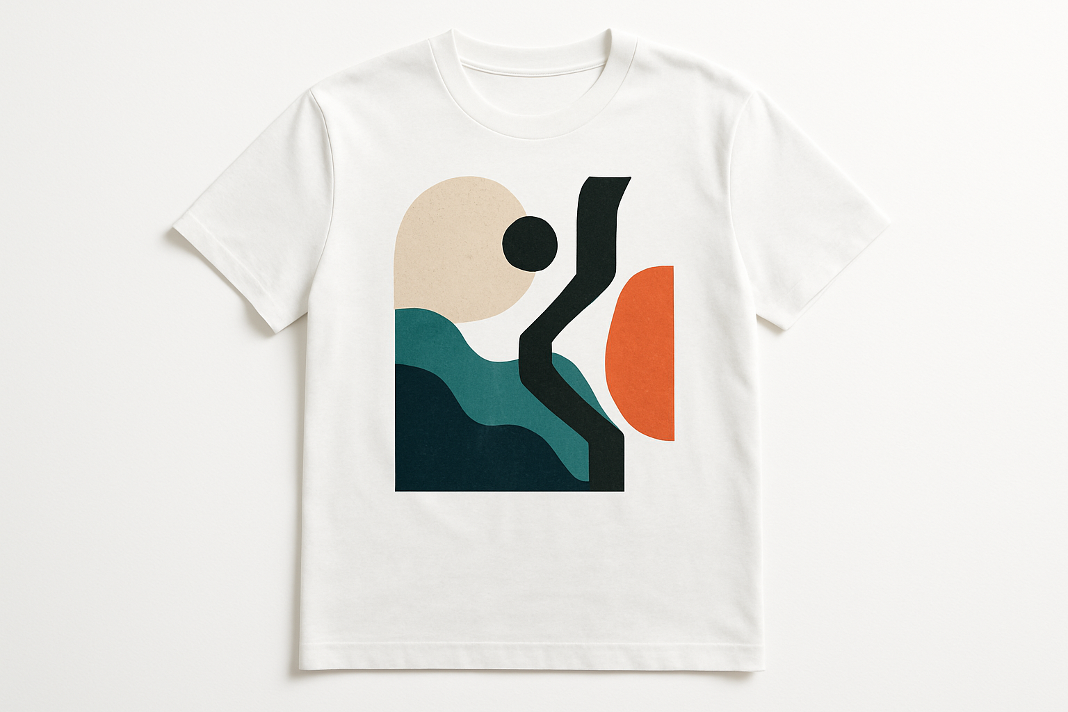 graphic tee on white background