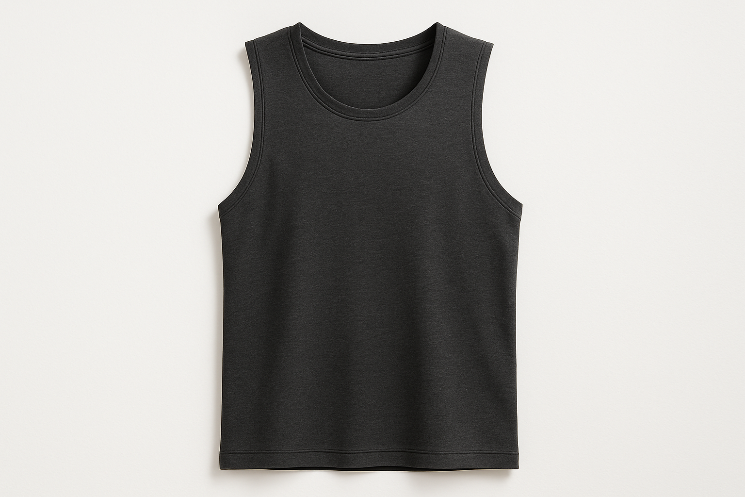 muscle tank tee on white background