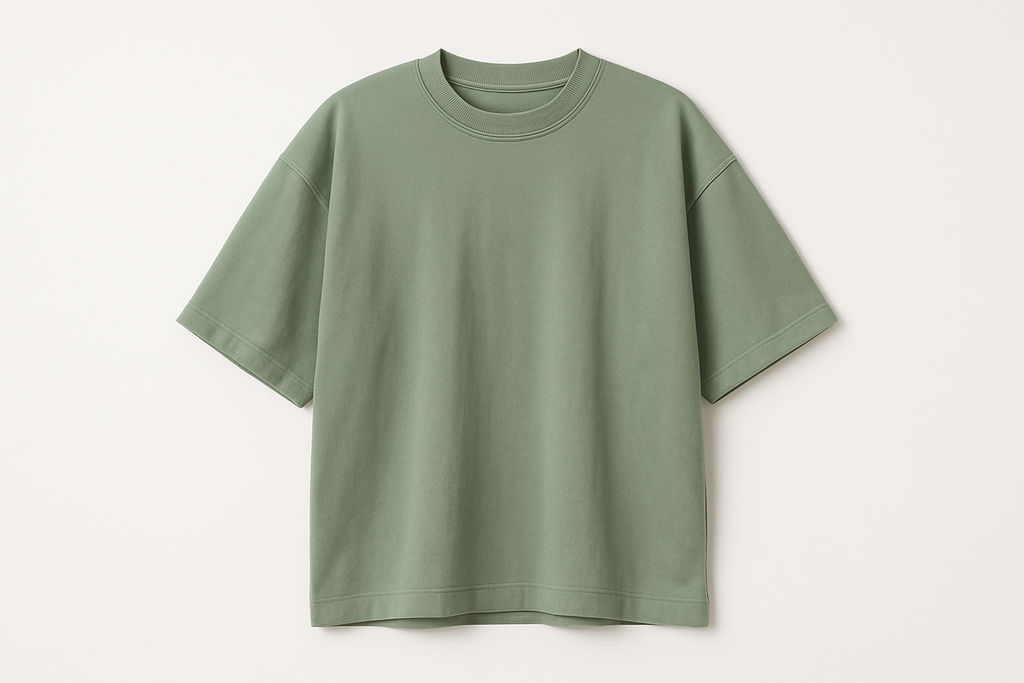 unisex oversized tee on white background