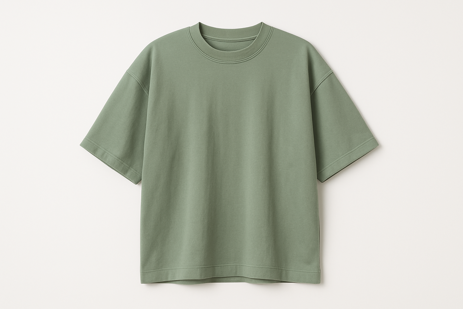 unisex oversized tee on white background