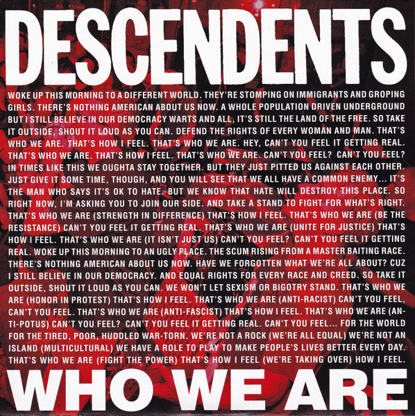 DESCENDENTS • Who We Are  • 7"